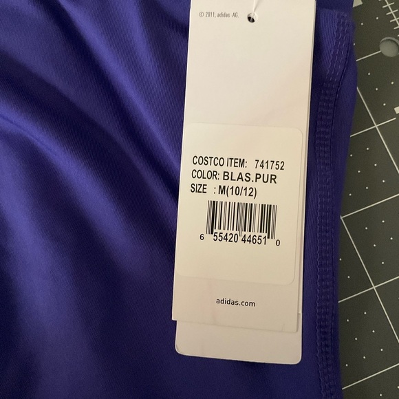adidas Kids Purple Leggings - Picture 6 of 6